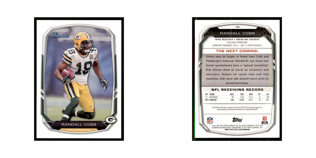 2013 Bowman Randall Cobb Football Cards #106