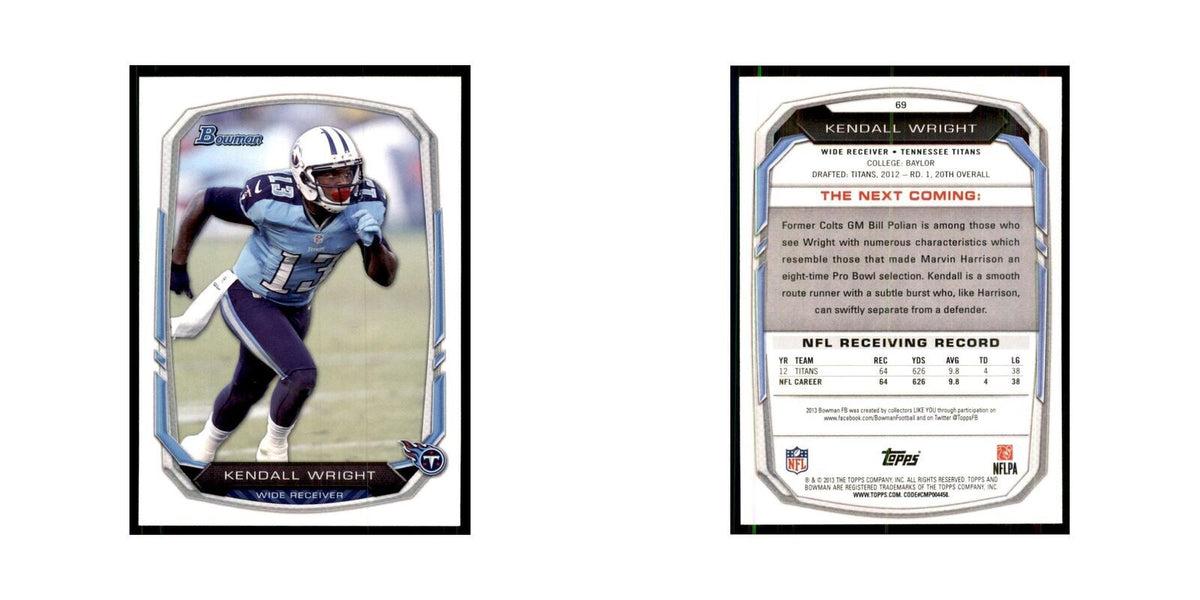 2013 Bowman Kendall Wright Football Cards #69