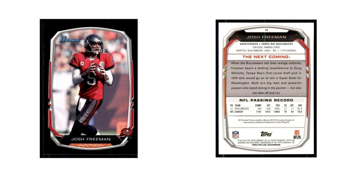 2013 Bowman Josh Freeman Football Cards #76