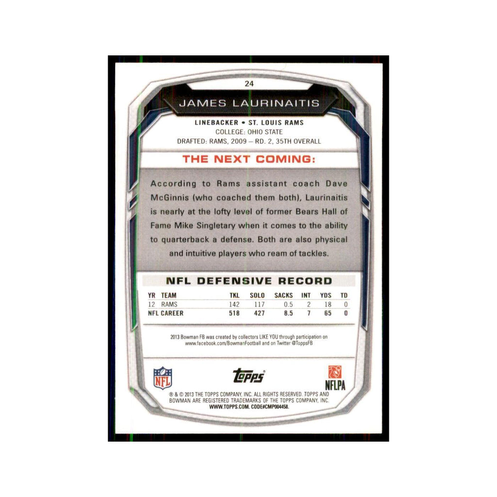 2013 Bowman James Laurinaitis Football Cards #24