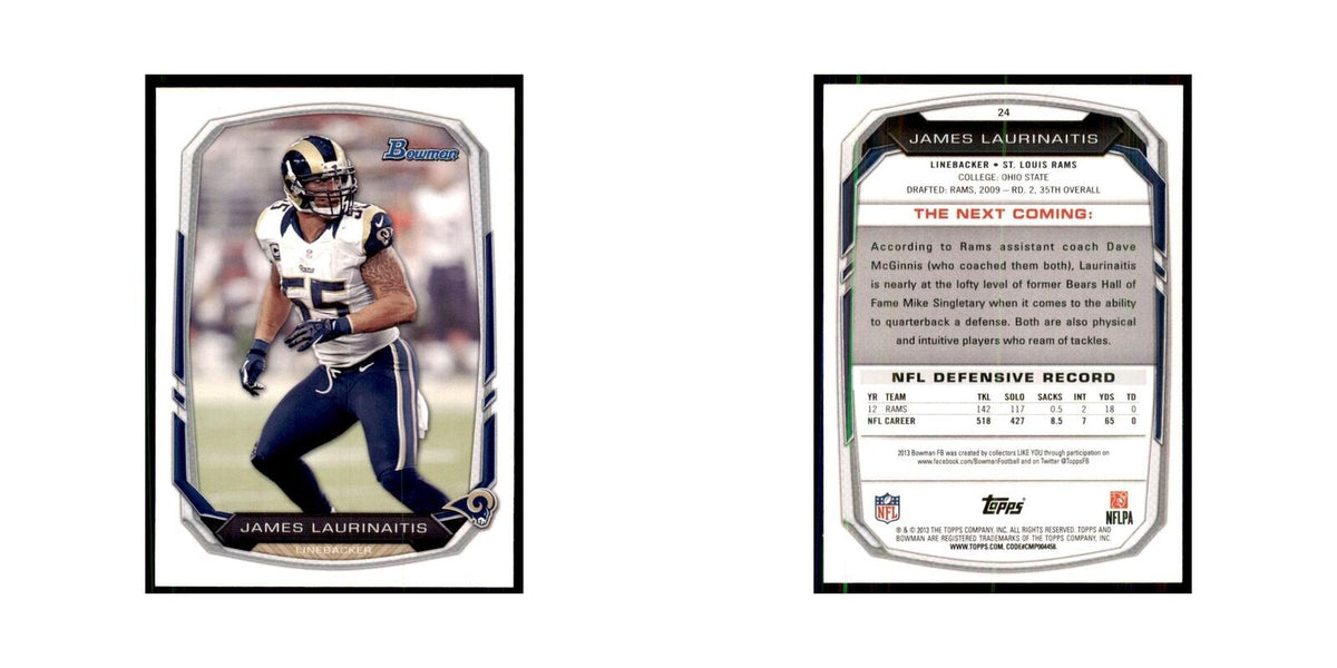 2013 Bowman James Laurinaitis Football Cards #24