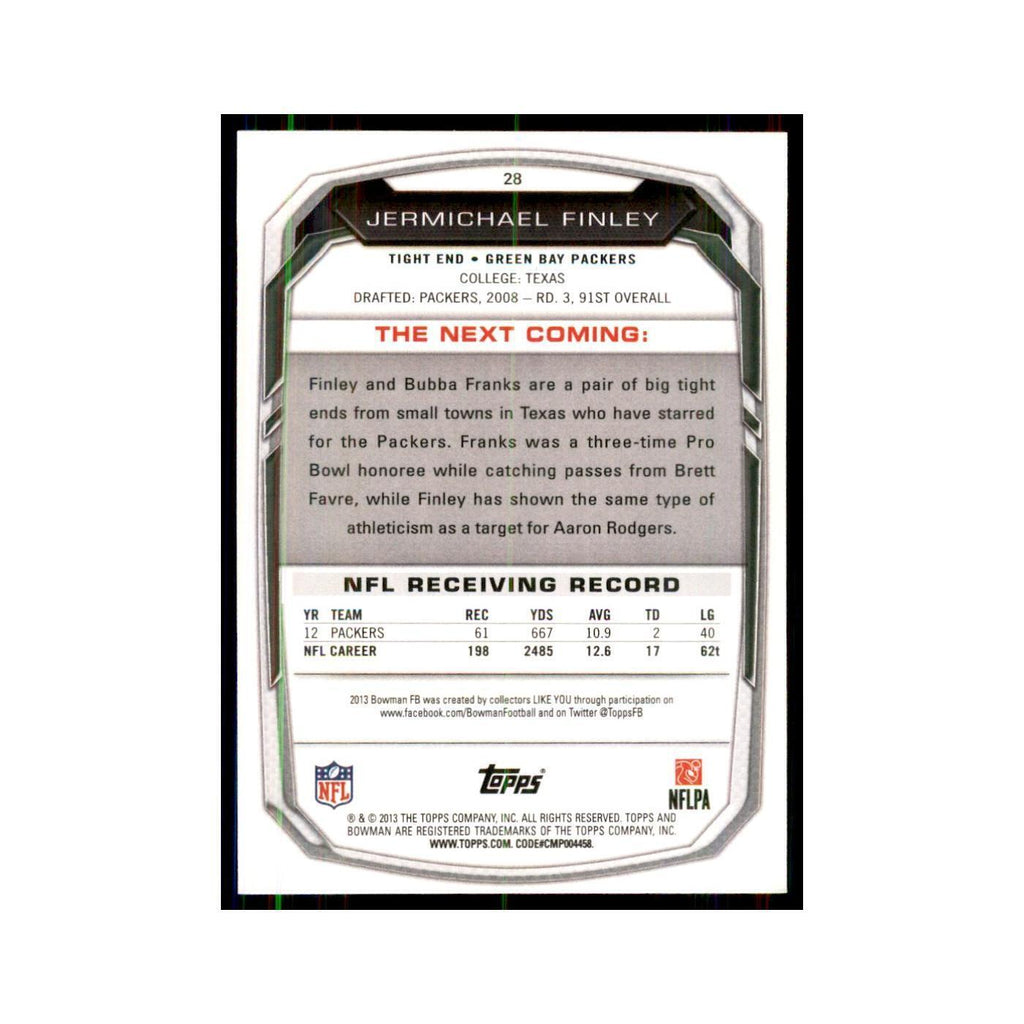 2013 Bowman Jermichael Finley Football Cards #28