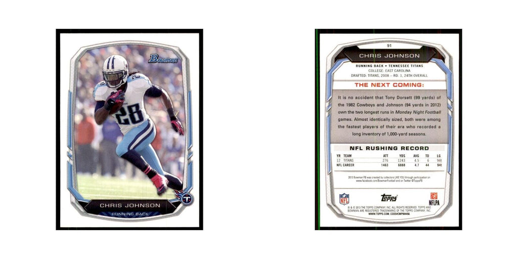 2013 Bowman Chris Johnson  #91