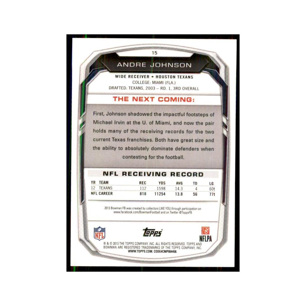 2013 Bowman Andre Johnson  #15
