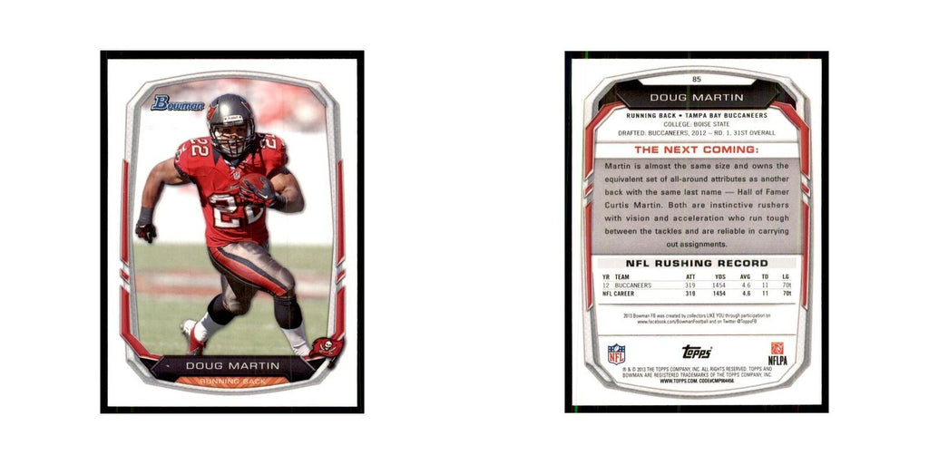 2013 Bowman Doug Martin  #85