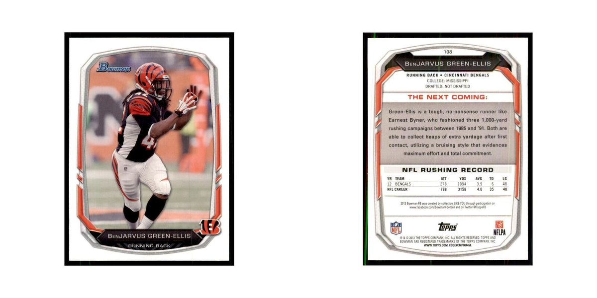 2013 Bowman BenJarvus Green-Ellis #108