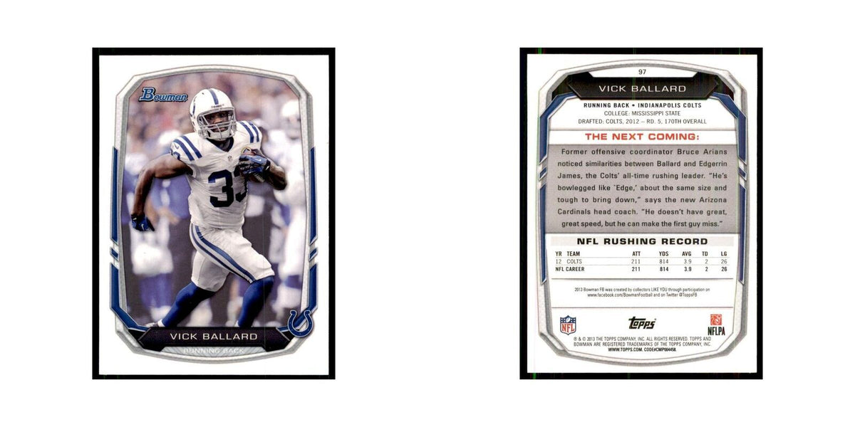 2013 Bowman Vick Ballard  #97