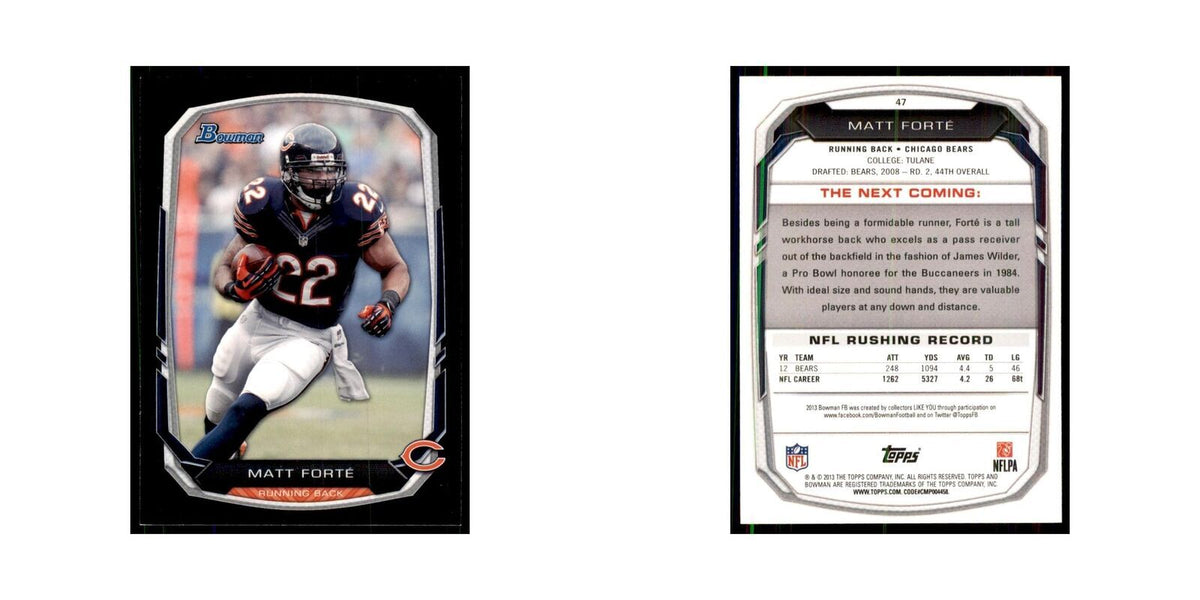 2013 Bowman Matt Forte Chicago