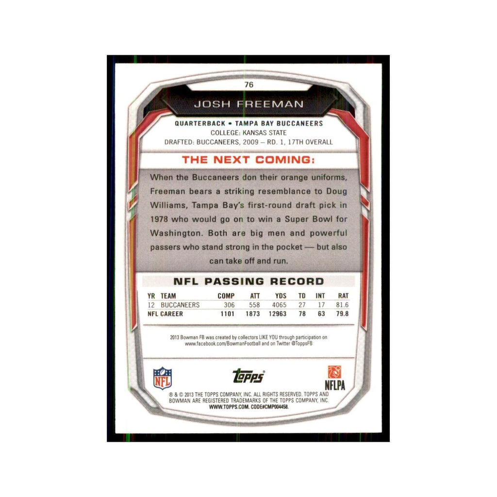 2013 Bowman Josh Freeman #76