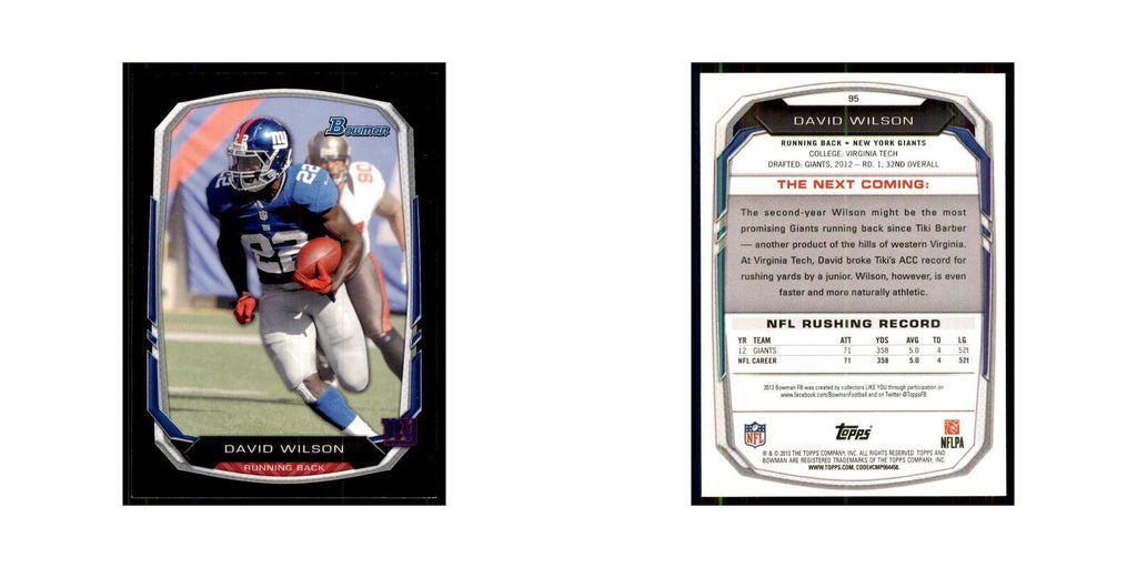 2013 Bowman David Wilson #95