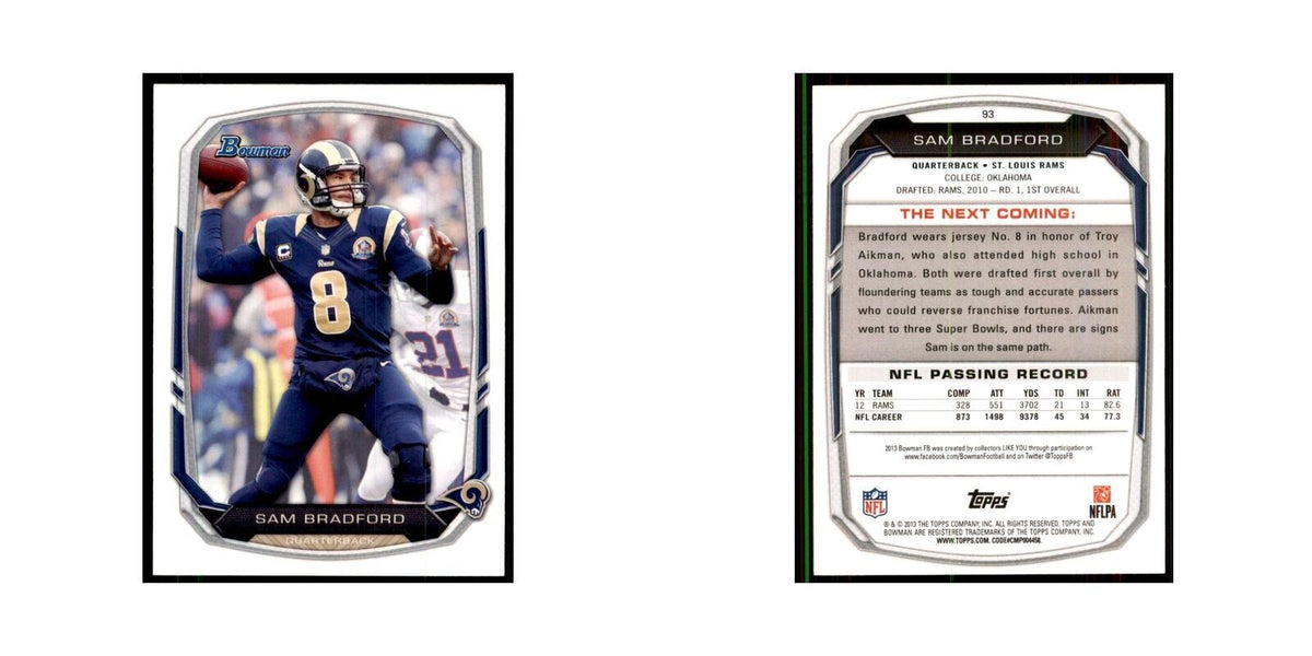 2013 Bowman Sam Bradford  #93