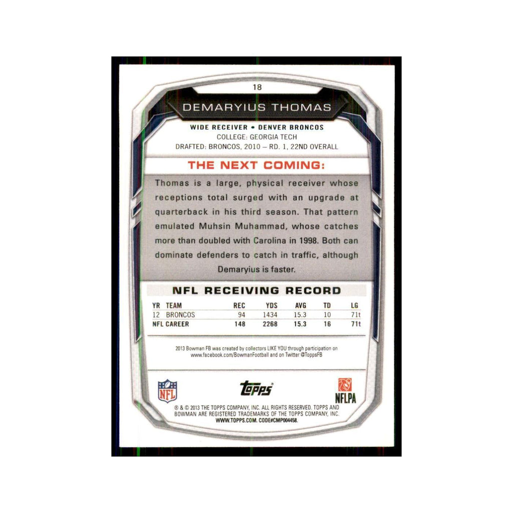 2013 Bowman Demaryius Thomas #18