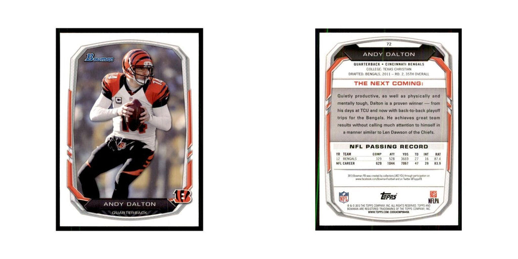 2013 Bowman Andy Dalton  #72