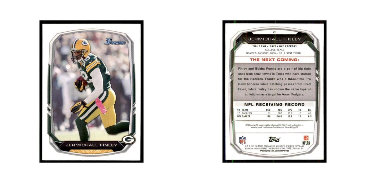 2013 Bowman Jermichael Finley Football Cards #28