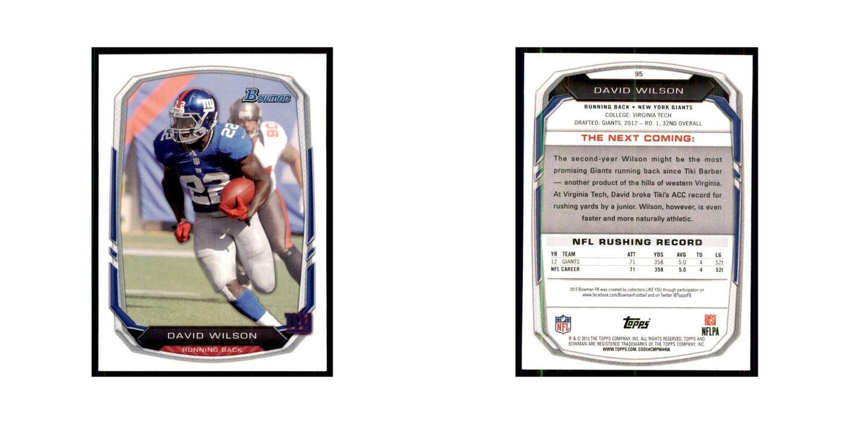 2013 Bowman David Wilson #95