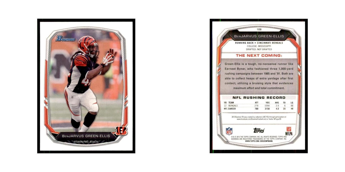 2013 Bowman BenJarvus Green-Ellis Football Cards #108