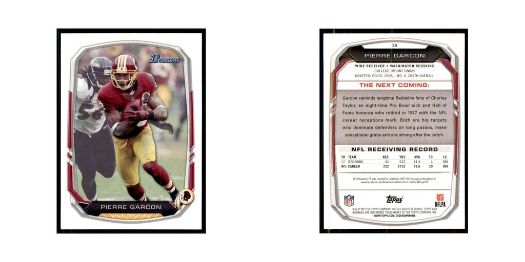 2013 Bowman Pierre Garcon  #39
