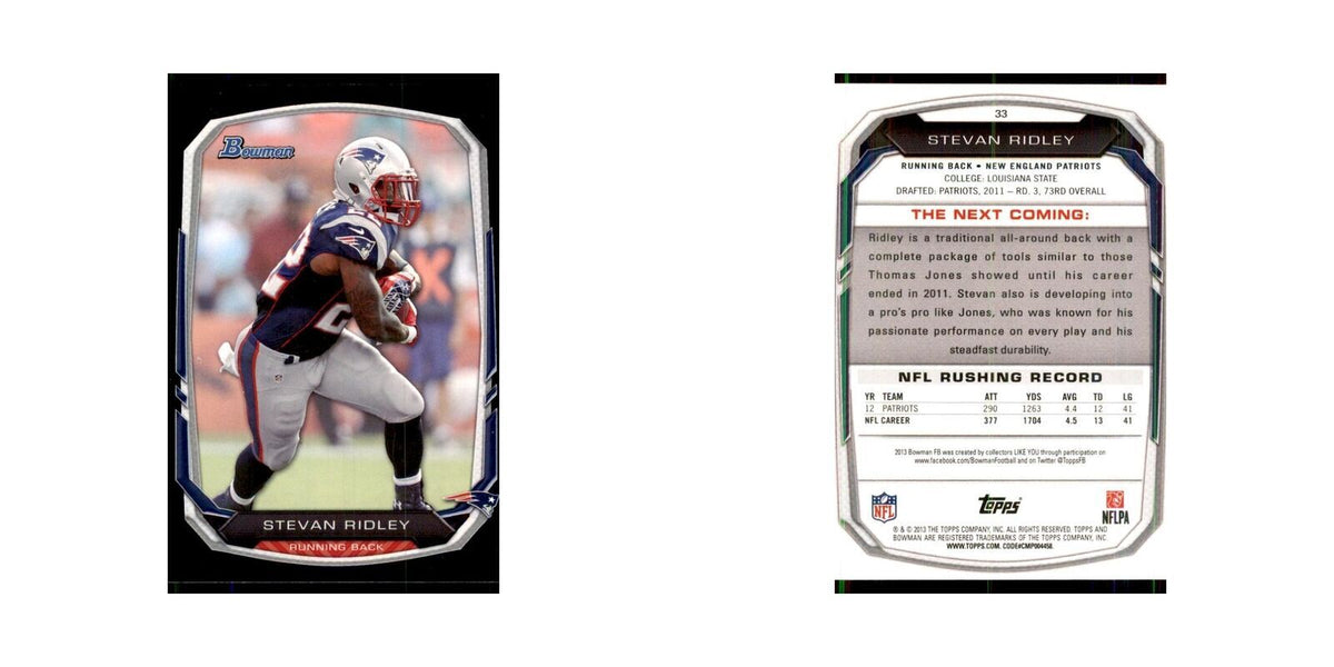 2013 Bowman Stevan Ridley #33