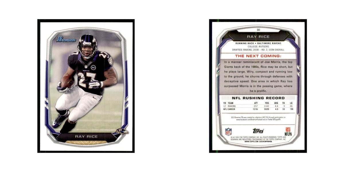 2013 Bowman Ray Rice Football Cards #30