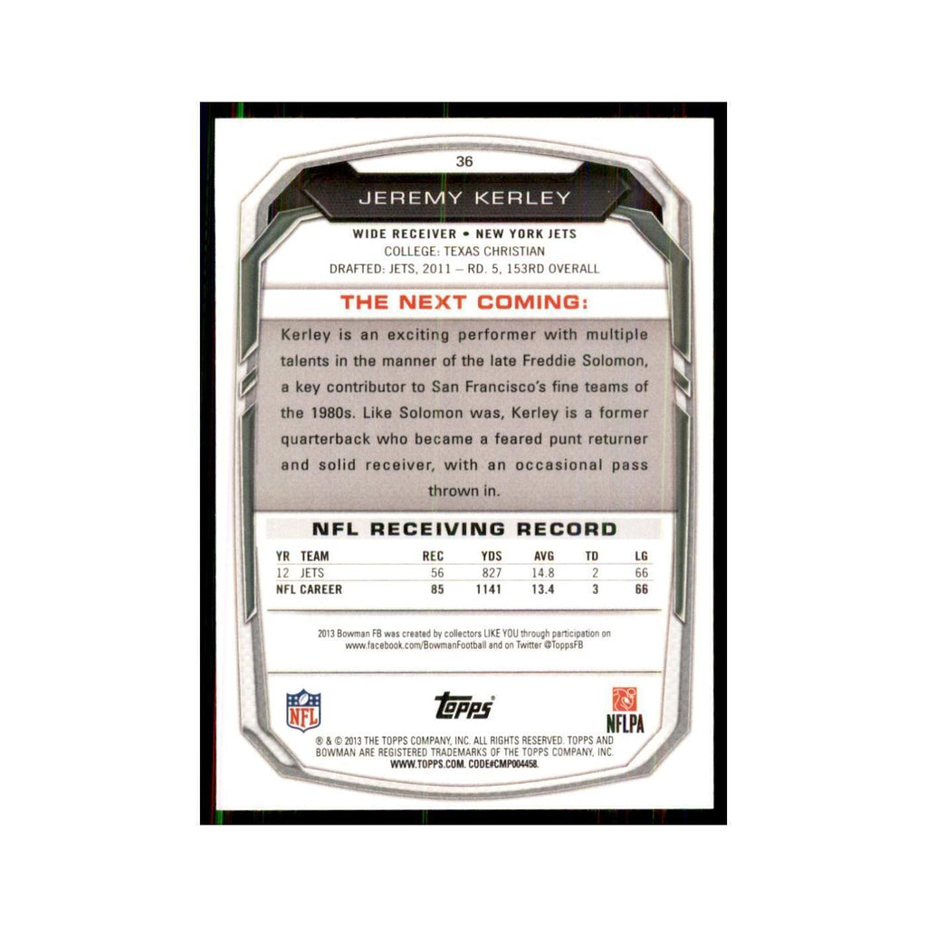 2013 Bowman Jeremy Kerley #36