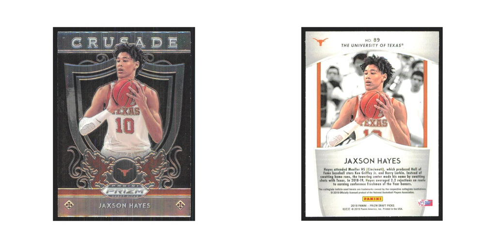 2019 Panini Prizm Draft Jaxson Hayes Texas Longhorns #89