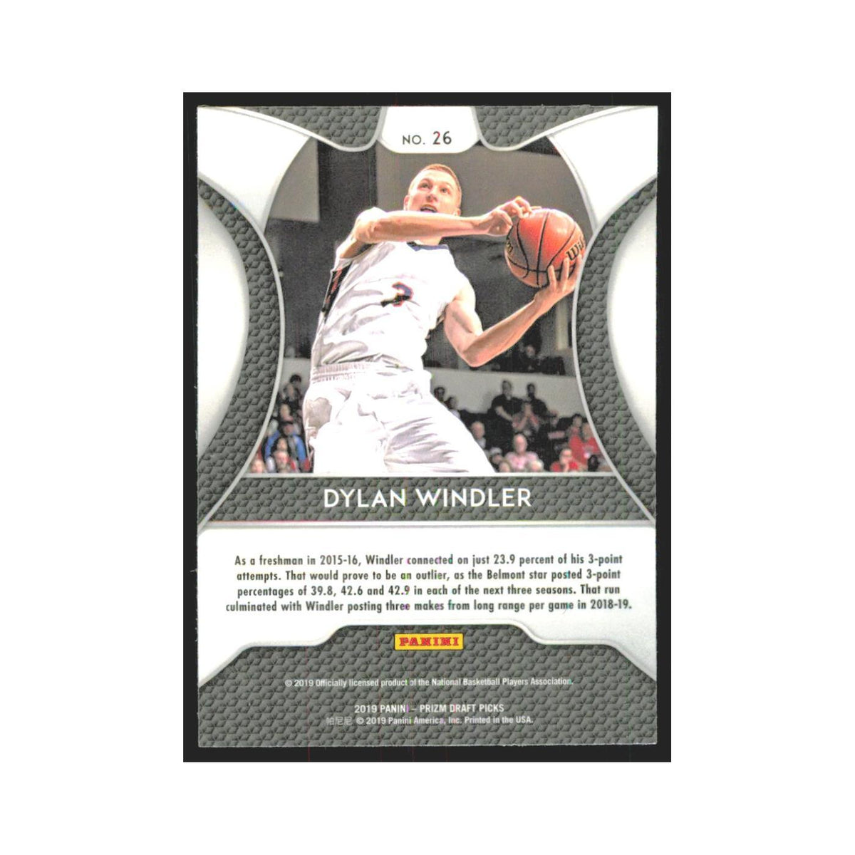 2019 Panini Prizm Draft Dylan Windler RC Belmont Bruins #26