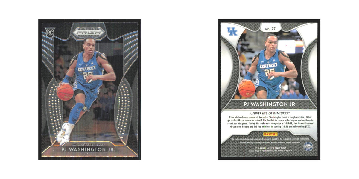 2019 Panini Prizm Draft PJ Washington Jr. RC Kentucky Wildcats #77