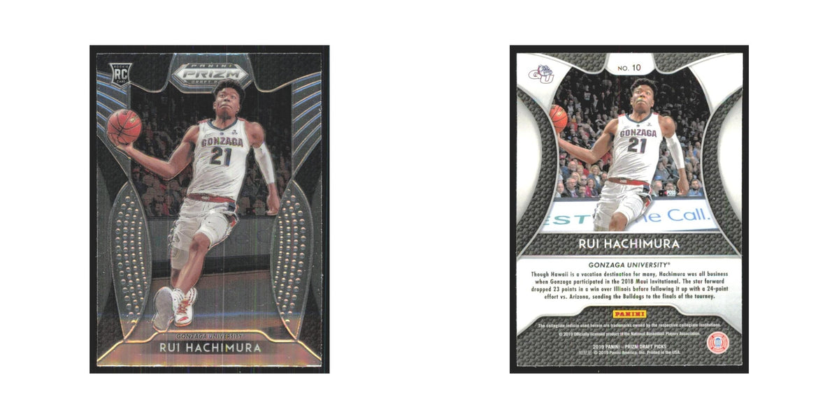 2019 Panini Prizm Draft Rui Hachimura RC Gonzaga Bulldogs #10