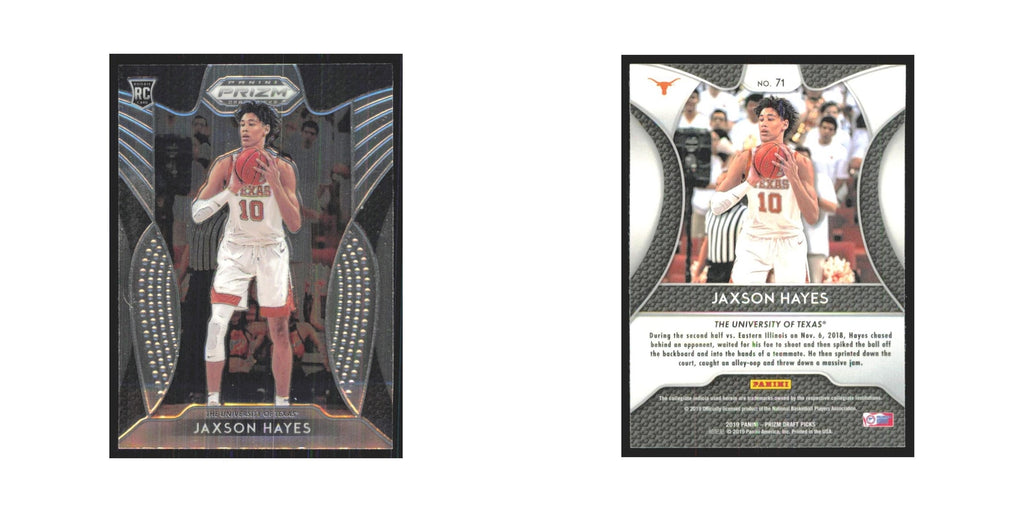 2019 Panini Prizm Draft Jaxson Hayes RC Texas Longhorns #71