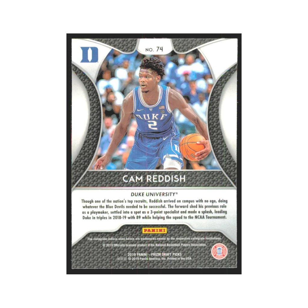 2019 Panini Prizm Draft Cam Reddish RC Duke Blue Devils #74