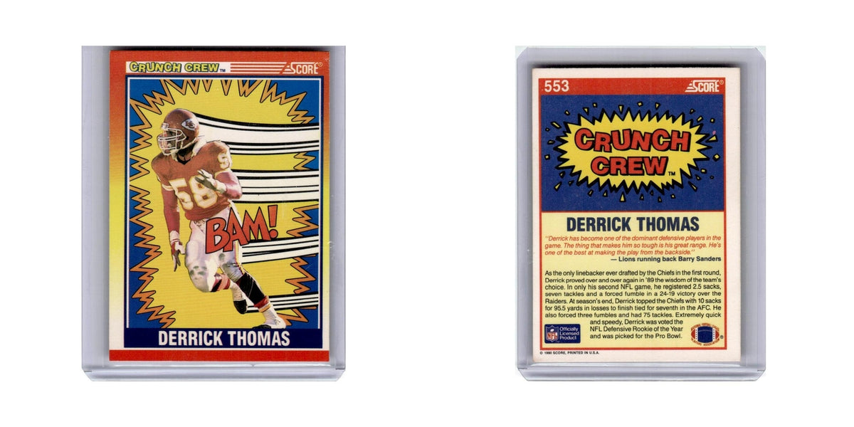 Derrick Thomas 1990 Score #553 Kansas City Chiefs Football Card NM