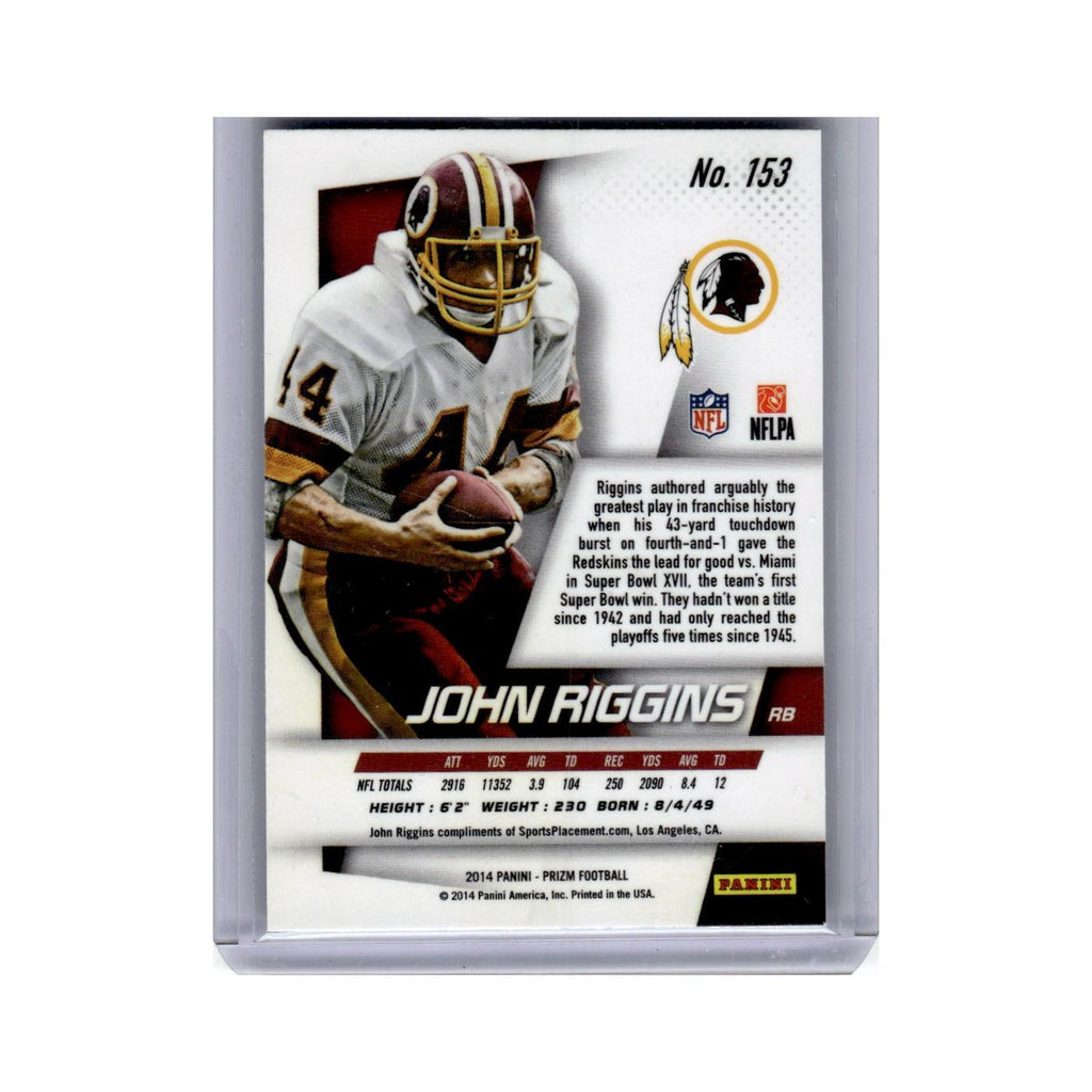 John Riggins 2014 Panini Prizm #153 Washington Redskins Football Card NM