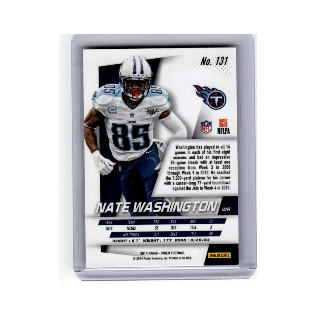 Nate Washington 2014 Panini Prizm #131 Tennessee Titans Football Card NM