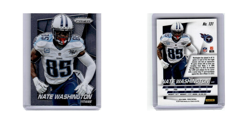 Nate Washington 2014 Panini Prizm #131 Tennessee Titans Football Card NM