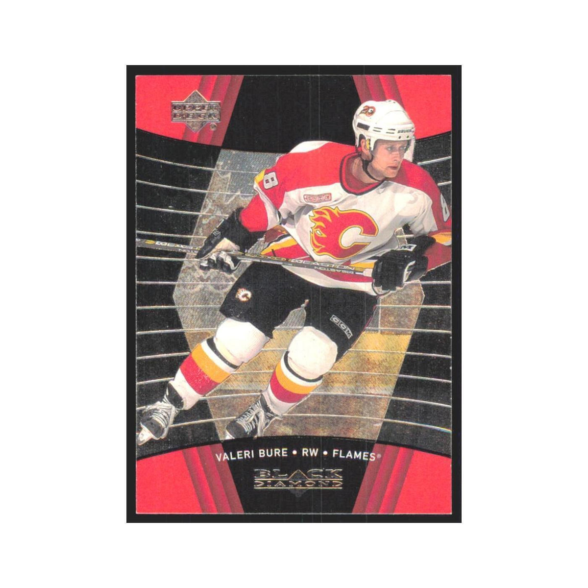 Valeri Bure 1999 Upper Deck Black Diamond #14 Calgary Flames Hockey Card NM