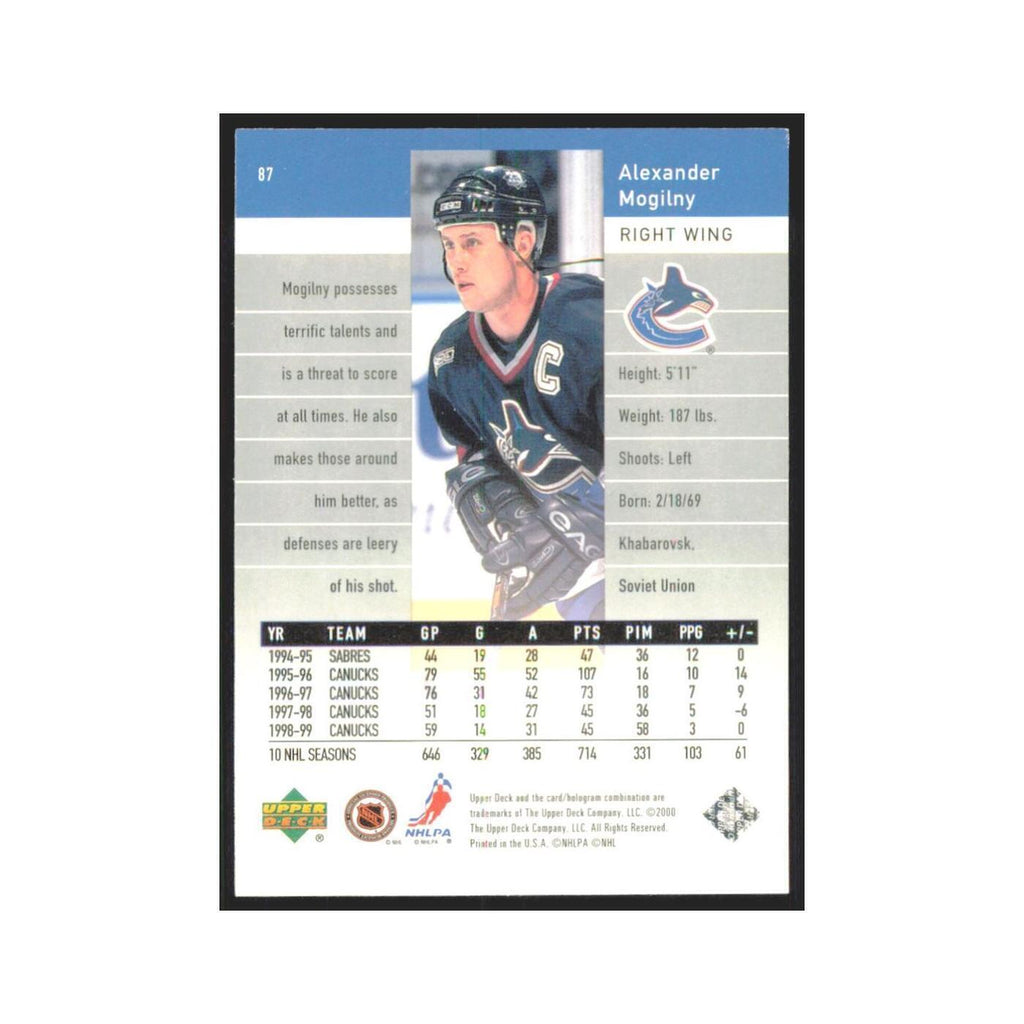 Alexander Mogilny 1999 Upper Deck Black Diamond #87 Vancouver Canucks NM