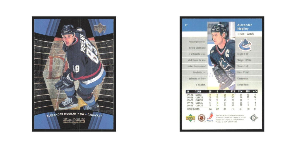 Alexander Mogilny 1999 Upper Deck Black Diamond #87 Vancouver Canucks NM