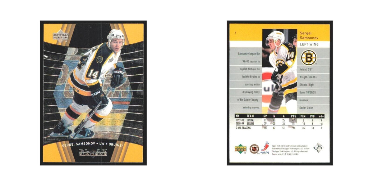 Sergei Samsonov 1999 Upper Deck Black Diamond #7 Boston Bruins Hockey Card NM