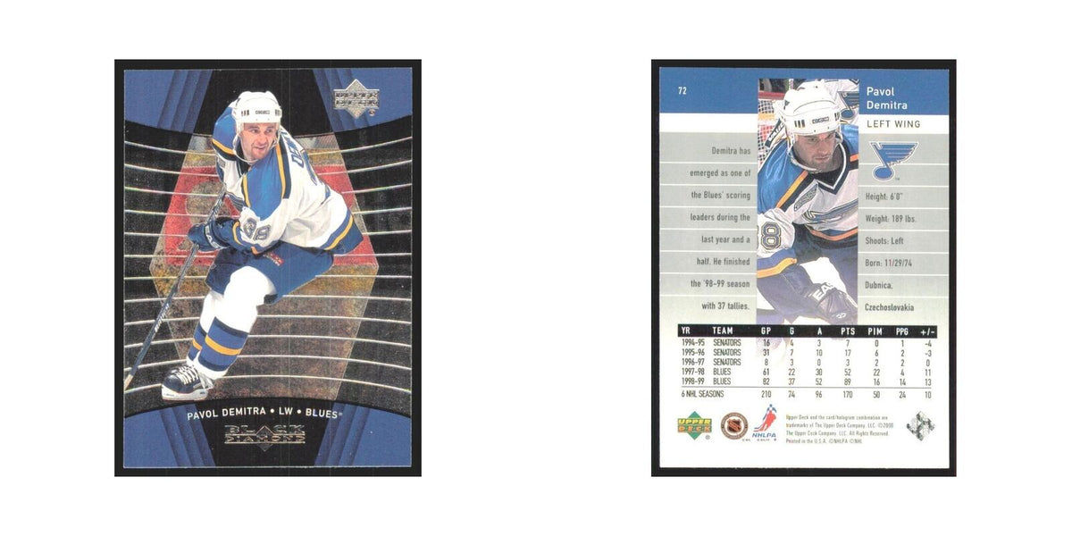 Pavol Demitra 1999 Upper Deck Black Diamond #72 St. Louis Blues Hockey Card NM