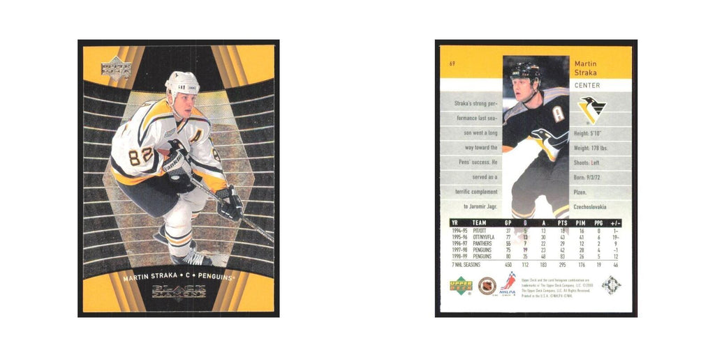 Martin Straka 1999 Upper Deck Black Diamond #69 Pittsburgh Penguins NM