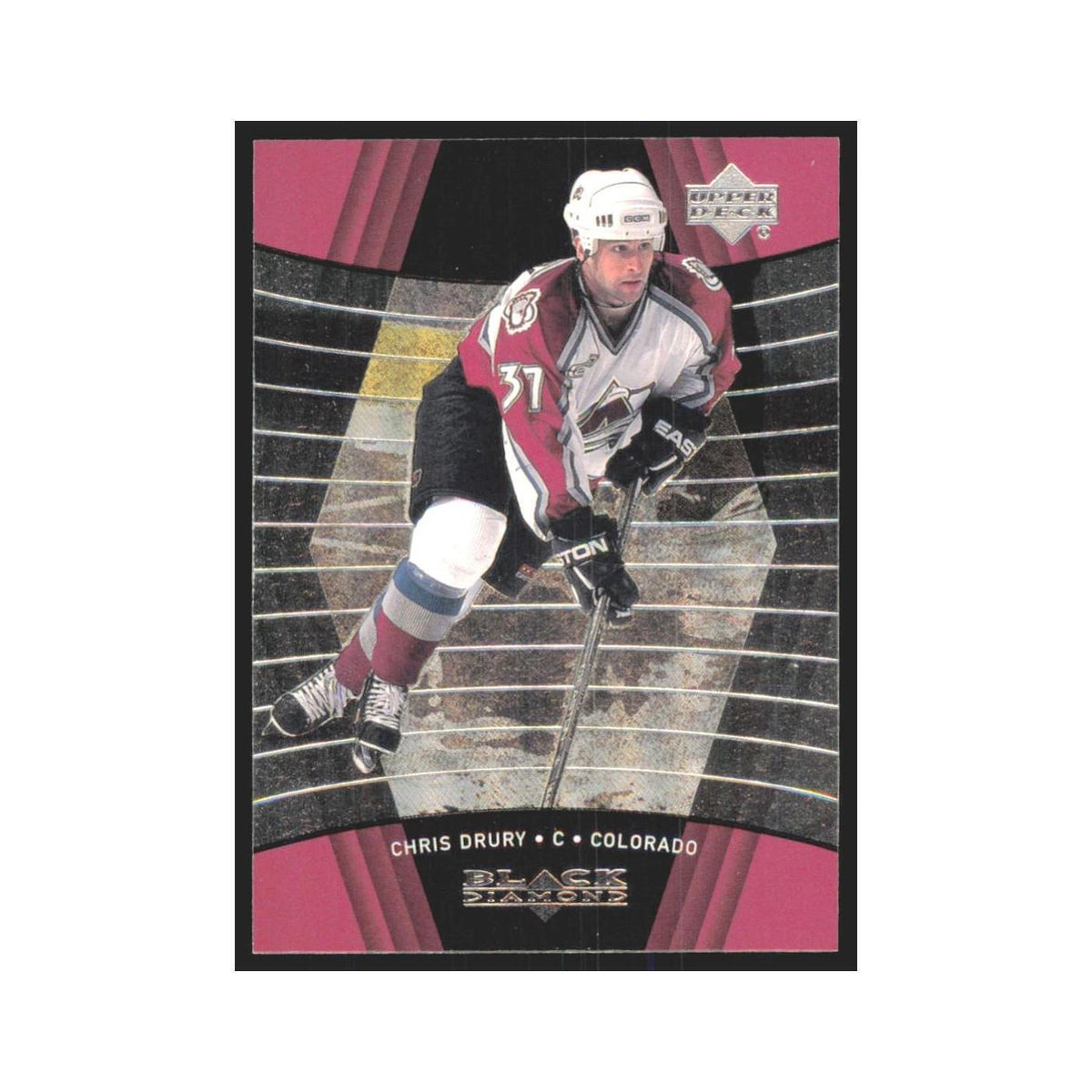 Chris Drury 1999 Upper Deck Black Diamond #27 Colorado Avalanche Hockey Card NM