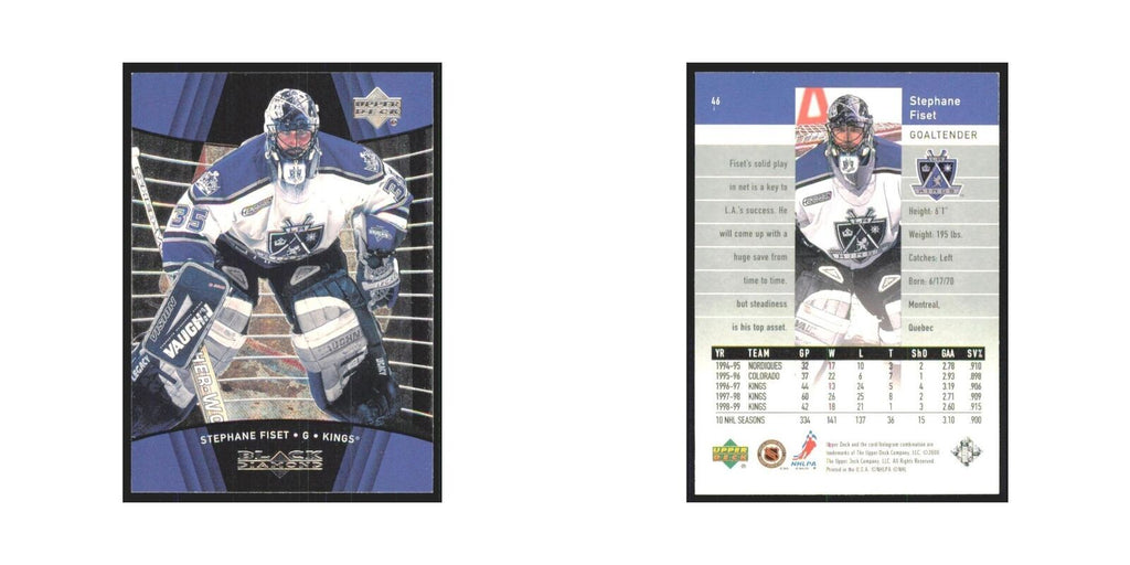Stephane Fiset 1999 Upper Deck Black Diamond #46 Los Angeles Kings NM