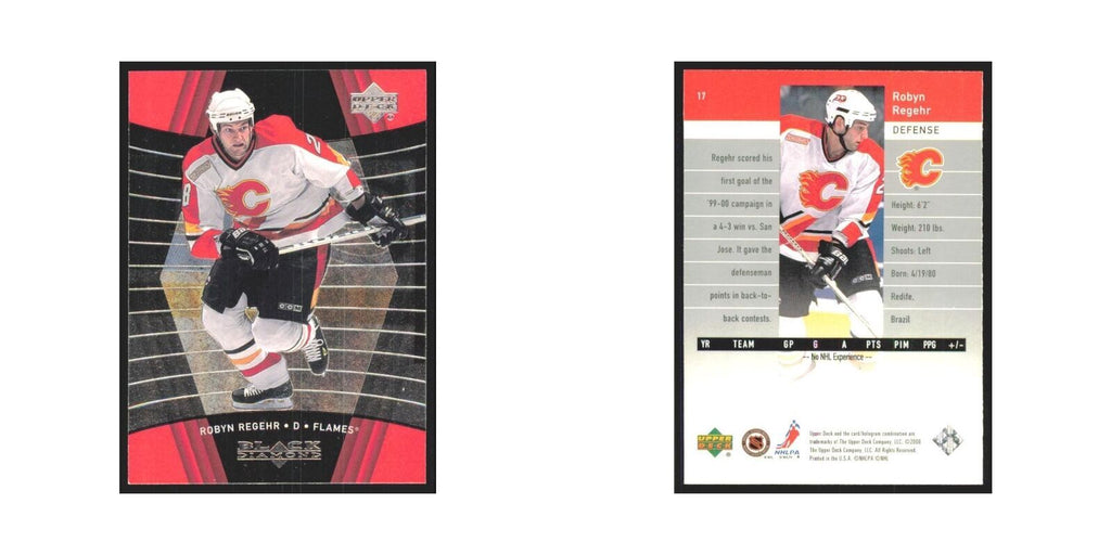Robyn Regehr 1999 Upper Deck Black Diamond #17 Calgary Flames Hockey Card NM