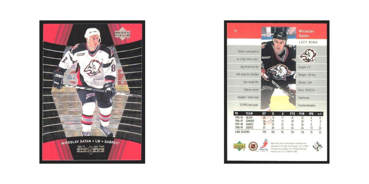 Miroslav Satan 1999 Upper Deck Black Diamond #13 Buffalo Sabres Hockey Card NM