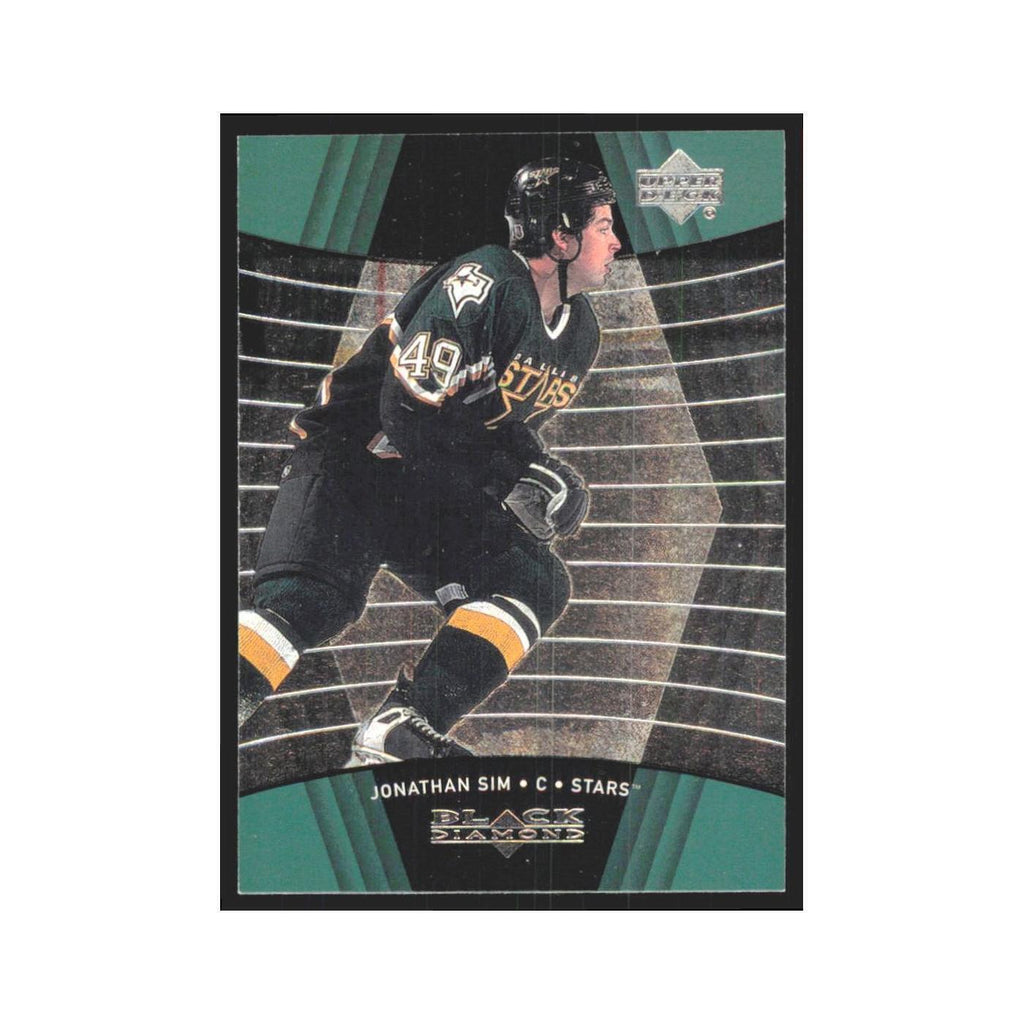Jonathan Sim 1999 Upper Deck Black Diamond #32 Dallas Stars Hockey Card NM