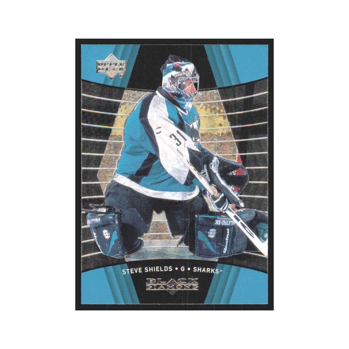 Steve Shields 1999 Upper Deck Black Diamond #77 San Jose Sharks Hockey Card NM