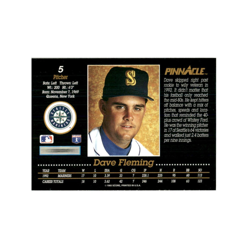 Dave Fleming 1993 Pinnacle #5 Seattle Mariners Baseball Card NM