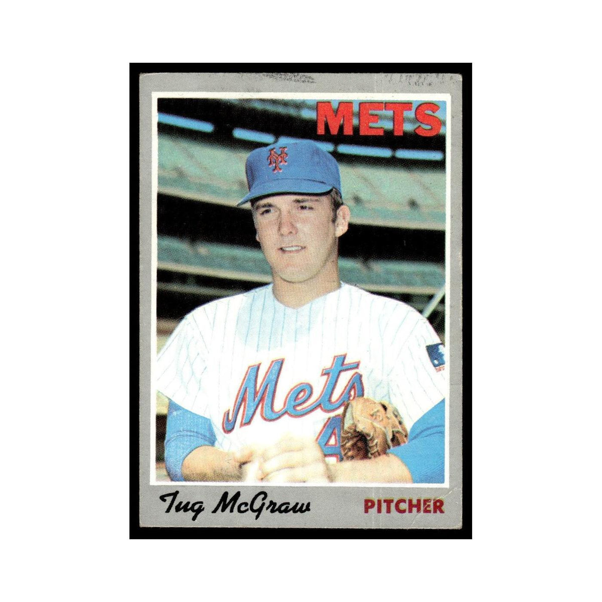 1970 Topps Baseball Card (Damaged) Tug McGraw Mets #26