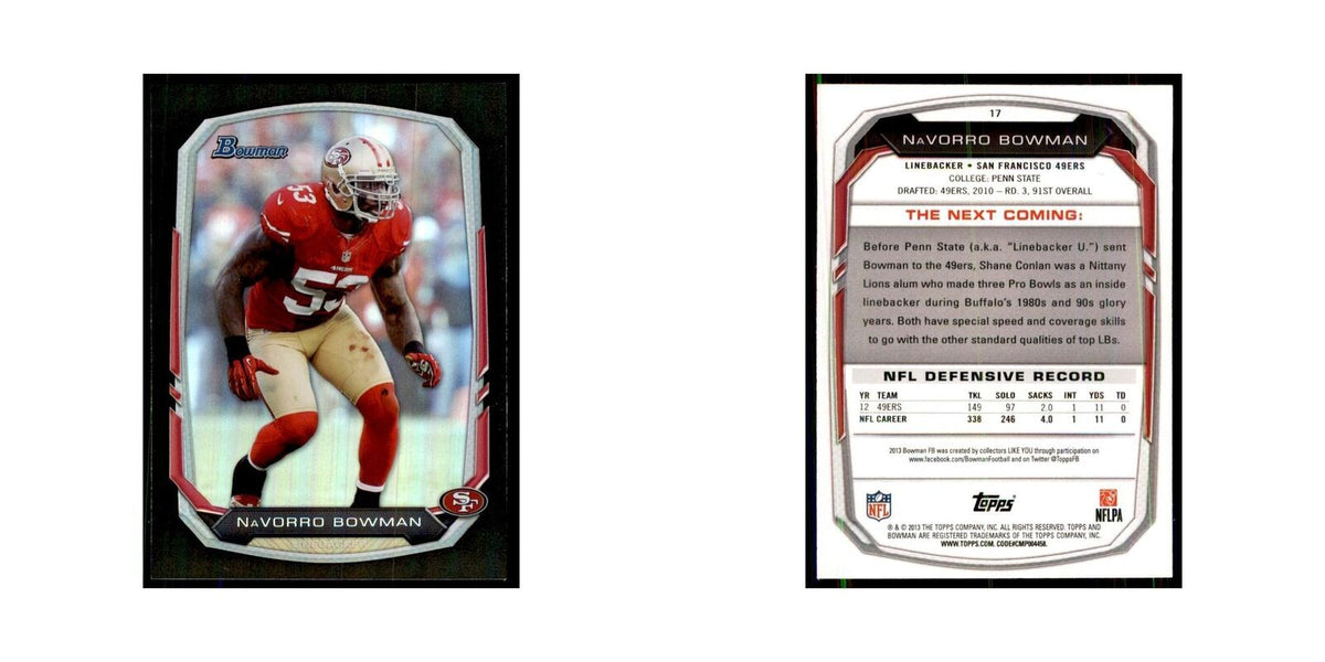 2013 Bowman Foil NaVorro Bowman Football Cards #17