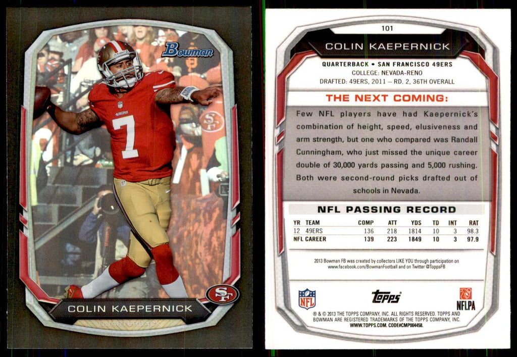 2013 Bowman Foil Colin Kaepernick #101